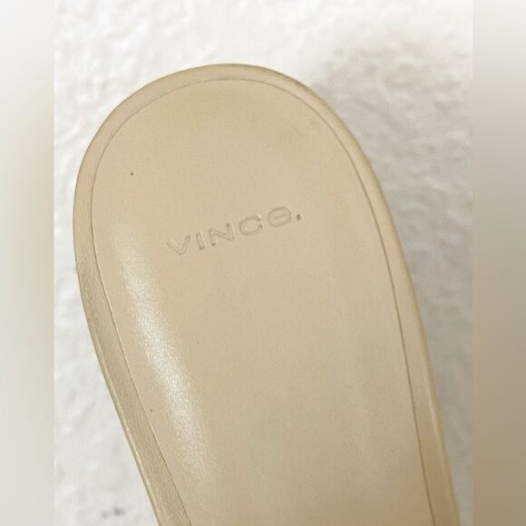 Vince Margo chunky platform block heel leather sandal blonde size 10 - Picture 11 of 16